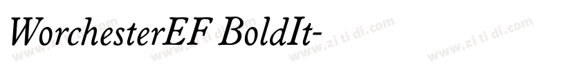 WorchesterEF BoldIt字体转换